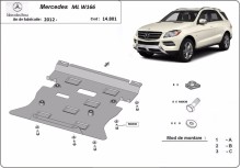 Stalowa płyta pod silnik Mercedes ML W166 (2011-2019)