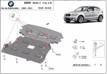 Stalowa płyta pod silnik BMW Seria 1 E81,E87 (2004-2011)