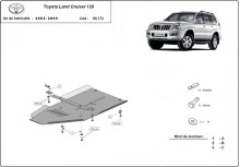 Stalowa płyta pod skrzynię biegów Toyota Land Cruiser J120 (2002-2009)