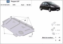 Stalowa płyta pod silnik Peugeot 207 (2006-2014)