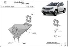 Stalowa płyta pod EGR Dacia Duster (2021-2024)