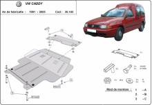 Stalowa płyta pod silnik Volkswagen Caddy (1991-2003)