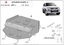 Stalowa płyta pod skrzynię biegów Mitsubishi Pajero 4 (V80, V90) (2007-2021)