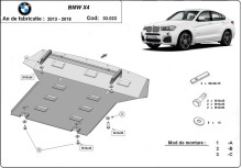 Stalowa płyta pod silnik BMW X4 (2014-2018)