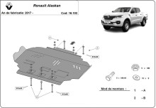 Stalowa płyta pod silnik Renault Alaskan (2017-2026)