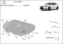 Stalowa płyta pod silnik Lexus CT200H (2011-2026)