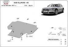 Stalowa płyta pod skrzynię biegów Audi All Road A6 (2011-2018)