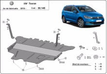 Stalowa płyta pod silnik VW Touran - reczna skrzynia biegow (2015-2026)