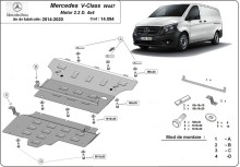 Stalowa płyta pod silnik Mercedes V-Class W447, 2.2 D, 4x4 (2014-2020)