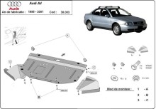 Stalowa płyta pod silnik Audi A4 B5 (1995-2000)