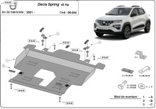 Stalowa płyta pod silnik Dacia Spring (2021-2026)