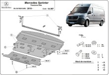 Stalowa płyta pod silnik Mercedes Sprinter-FWD (2018-2026)