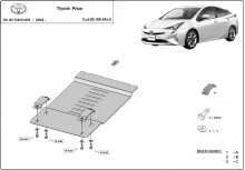 Aluminiowa płyta pod katalizator do Toyota Prius (2019-2026)