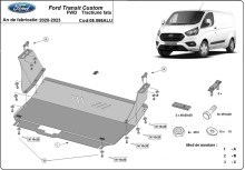 Aluminiowa płyta pod silnik Ford Transit Custom - FWD (2020-2023)