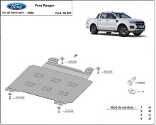 Stalowa płyta pod skrzynię biegów Ford Ranger (2020-2023)