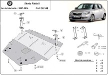 Stalowa płyta pod silnik Skoda Fabia 2 Diesel (2007-2014)