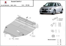 Stalowa płyta pod silnik Suzuki Swift 2 (2005-2010)
