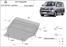 Stalowa płyta pod silnik galwanizowana Volkswagen Transporter T5 Caravelle (2003-2015)