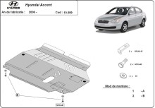 Stalowa płyta pod silnik Hyundai Accent (2005-2010)