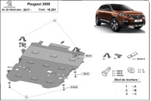 Stalowa płyta pod silnik Peugeot 3008 (2017-2026)