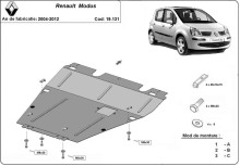 Stalowa płyta pod silnik Renault Modus (2004-2012)