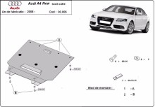Stalowa płyta pod skrzynię biegów Audi A4 4 B8 (2008-2014)