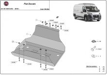 Stalowa płyta pod zbiornik paliwa Fiat Ducato (2018-2026)