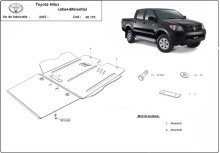 Stalowa płyta pod dyferencjał Toyota Hilux (2004-2015)