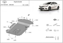 Stalowa płyta pod katalizator Toyota Corolla (2013-2018)