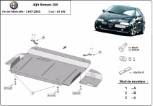 Stalowa płyta pod silnik Alfa Romeo 156 (1997-2003)