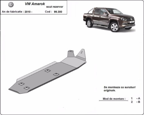 Stalowa płyta pod zbiornik paliwa Volkswagen Amarok (2010-2026)