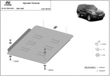 Stalowa płyta pod skrzynię biegów Hyundai Terracan (2001-2007)