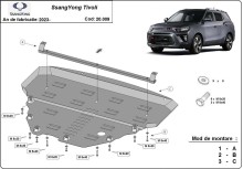 Stalowa płyta pod silnik SsangYong Tivoli (2023-2026)