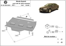 Stalowa płyta pod automatyczną skrzynię biegów Skoda Superb (2001-2008)