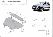 Stalowa płyta pod silnik Citroen Berlingo (2008-2018)