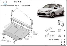 Stalowa płyta pod silnik Mazda 2 (2008-2014)