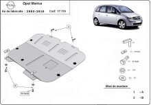 Stalowa płyta pod silnik Opel Meriva (2003-2010)