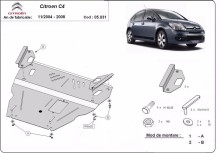 Stalowa płyta pod silnik Citroen C4 (2004-2008)