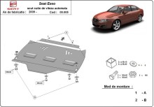Stalowa płyta pod automatyczną skrzynię biegów Seat Exeo (2008-2013)