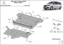 Stalowa płyta pod silnik Mercedes V-Class W447, 2.2 D, 4x4 (2020-2026)