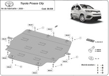 Stalowa płyta pod silnik Toyota Proace City (2020-2026)