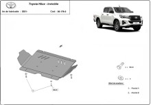 Aluminiowa płyta pod silnik Toyota Hilux Invincible (2021-2026)