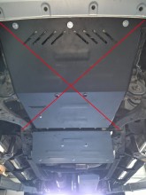 Stalowa płyta pod skrzynię biegów i reduktor Volkswagen Amarok - V6 automat (2016-2022)