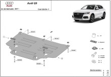 Stalowa płyta pod skrzynię biegów Audi Q5 (2017-2025)