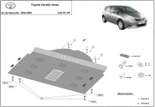 Stalowa płyta pod katalizator Toyota Corolla Verso (2002-2008)