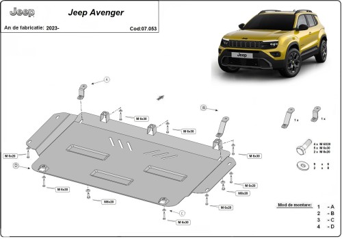 Stalowa osłona silnika Jeep Avenger (2023-2026)