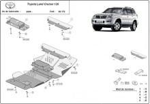 Aluminiowa płyta pod silnik Toyota Land Cruiser J120 (2002-2009)