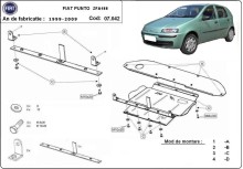 Stalowa płyta pod silnik Fiat Punto (1999-2010)