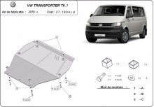 Aluminiowa płyta pod silnik Volkswagen Transporter T6.1 (2019-2022)