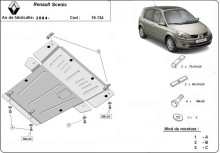 Stalowa płyta pod silnik Renault Scenic (2004-2008)